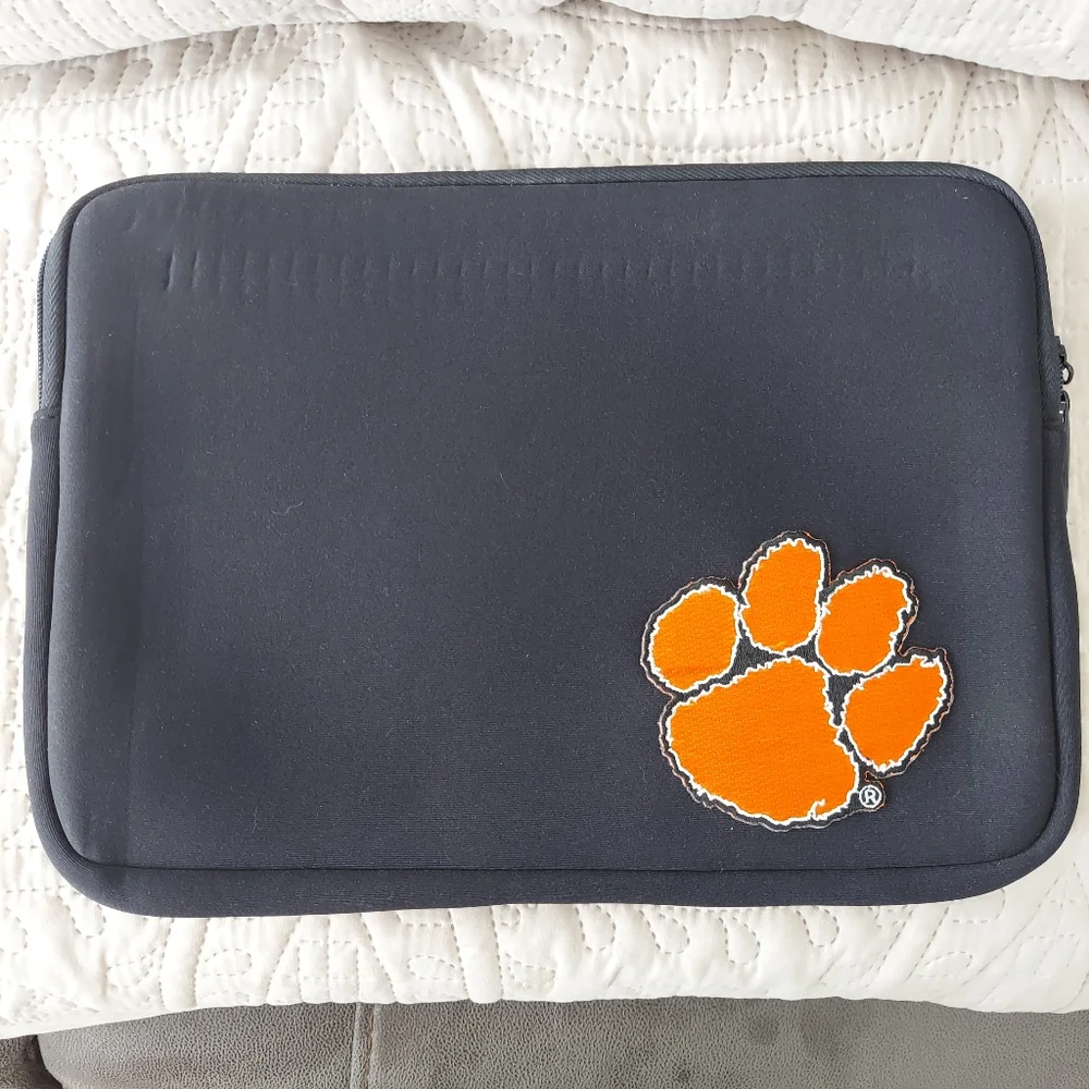 Clemson University black tablet or laptop case 13x9